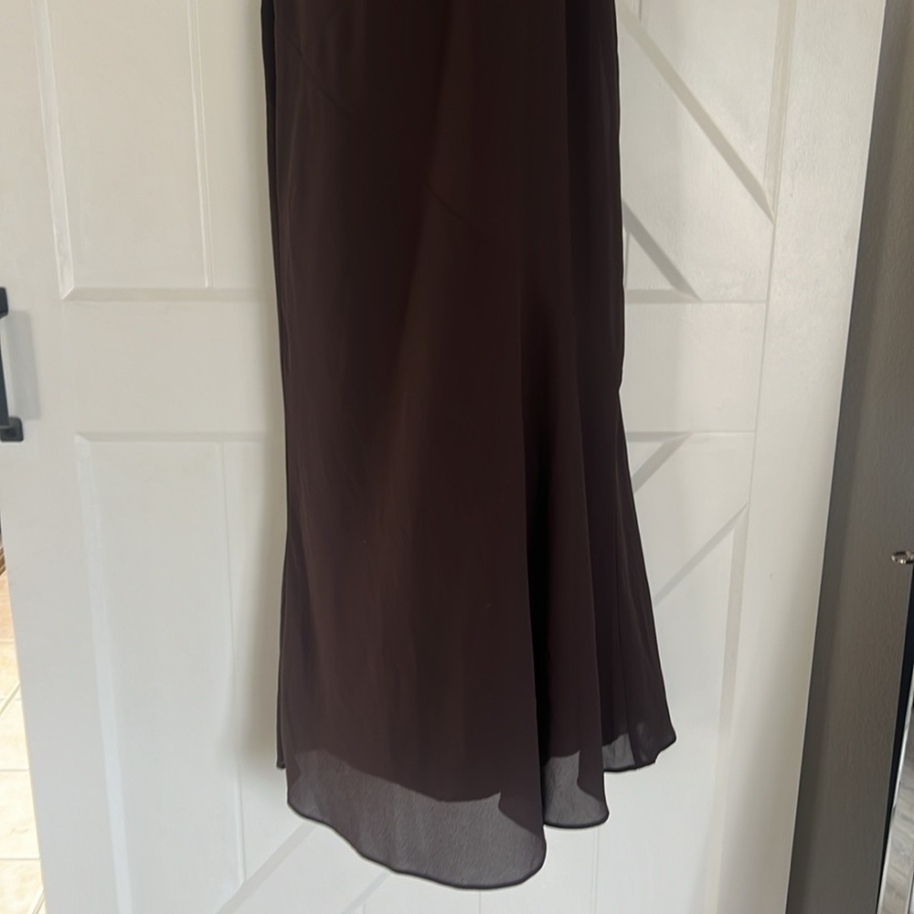 Forever 21 Chiffon brown long dress size:S NWT - Picture 3 of 8